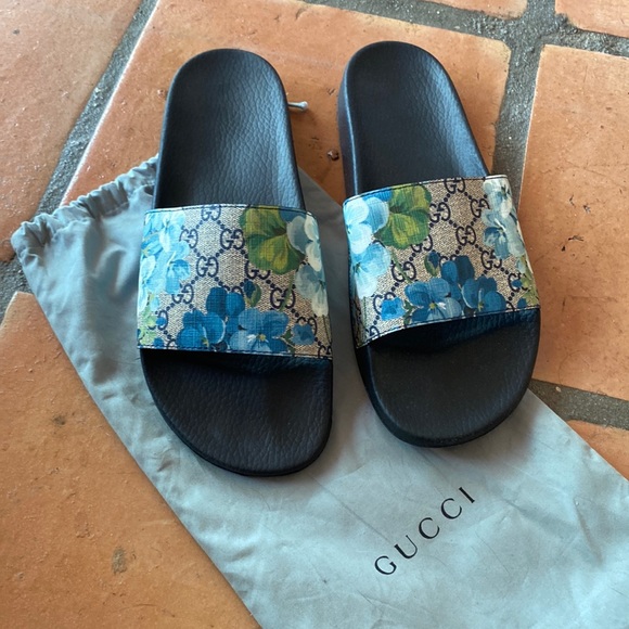 Authentic Gucci Bloom Slides Mens 